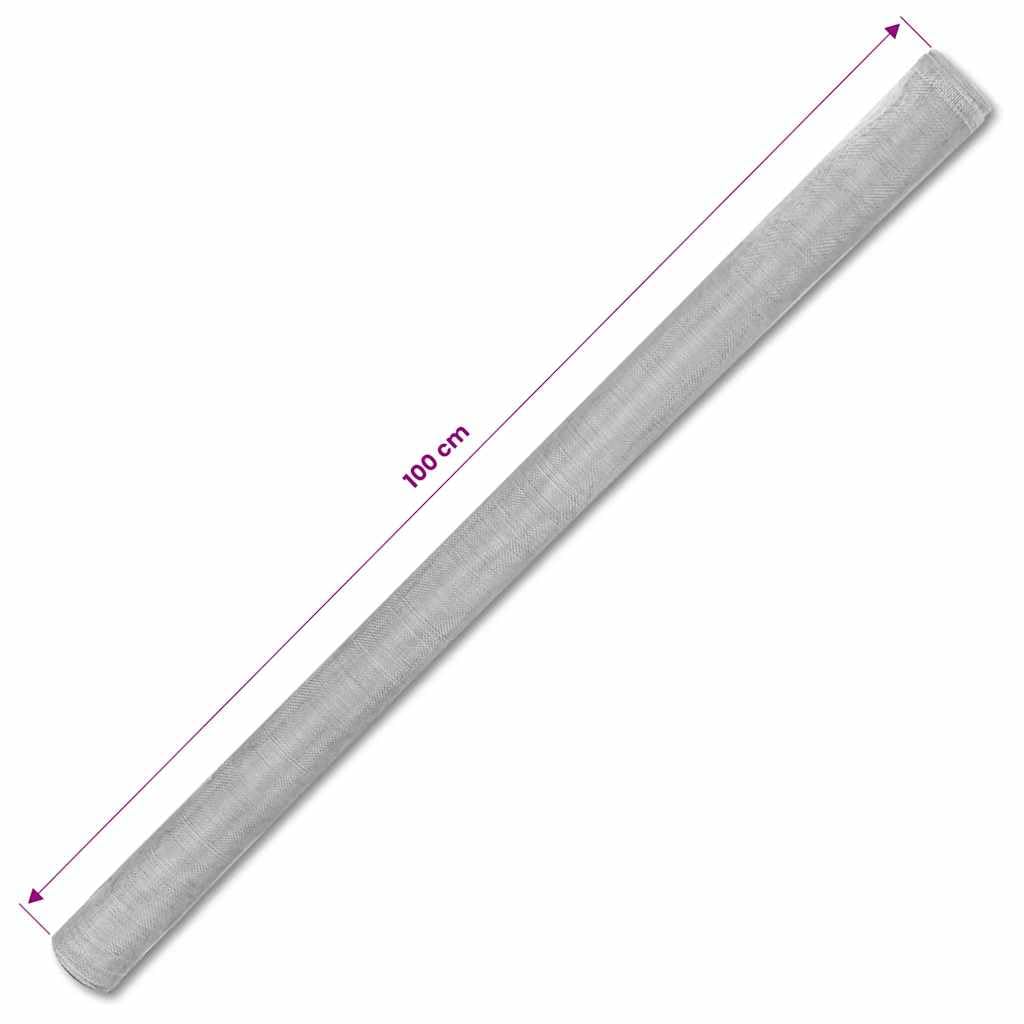 Aluminum Mesh Screen 39.4x196.9 Inches Silver W718383