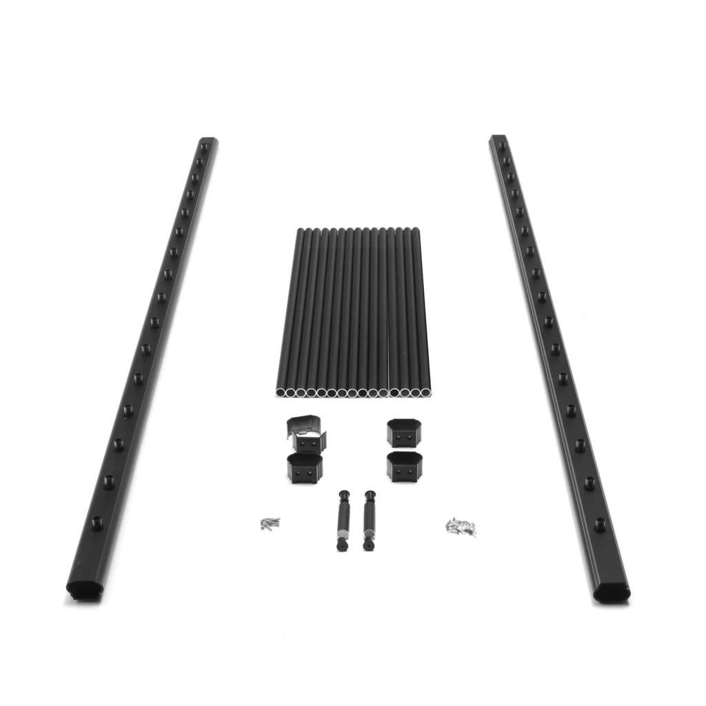 Aluminum Textured Black Line Rail Kit H168