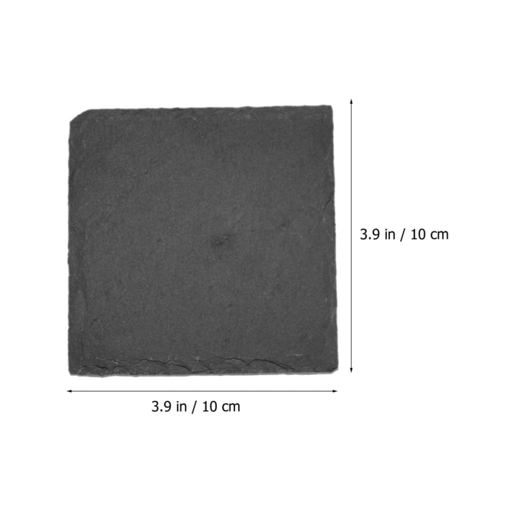 12pcs Natural Stone Coasters with Non Slip Bottom W679653
