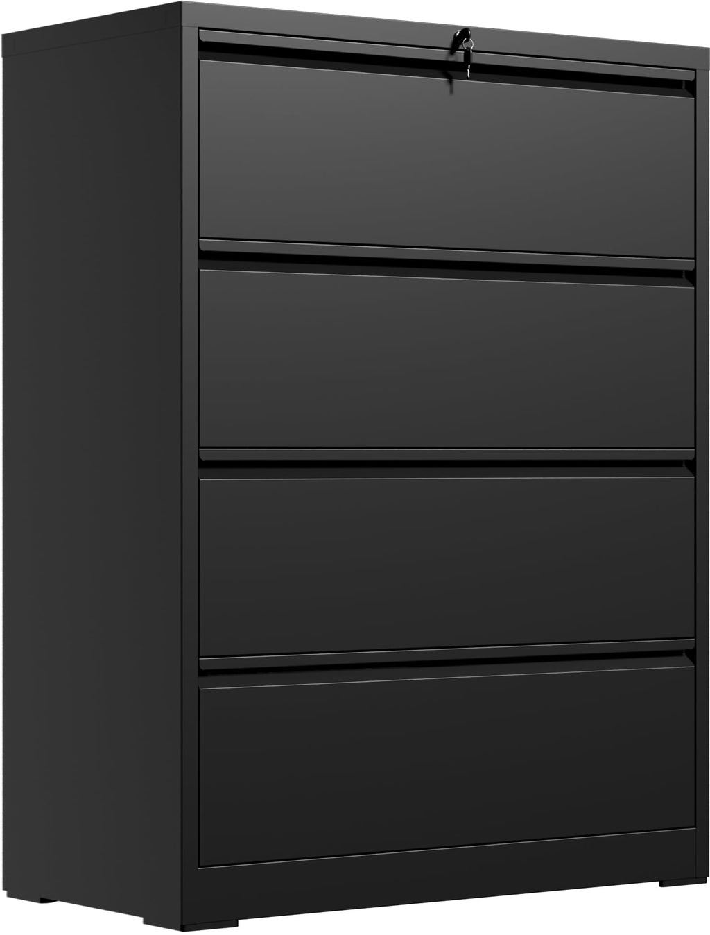 4 Drawer Black Metal File Cabinet Y84523