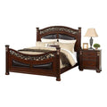 California King Bed with Arched Headboard and Curved Footboard A536