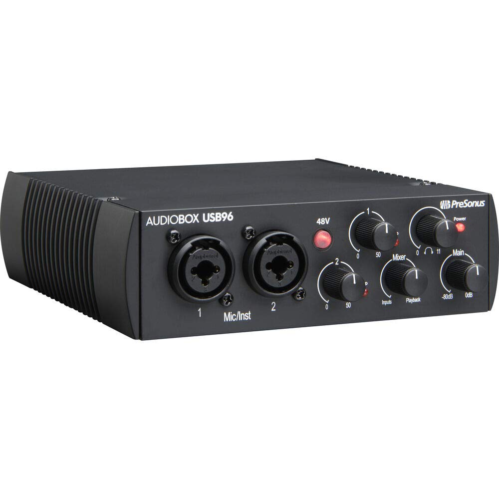 USB Audio MIDI Interface Recording Bundle with Condenser Microphone and Headphones B5375