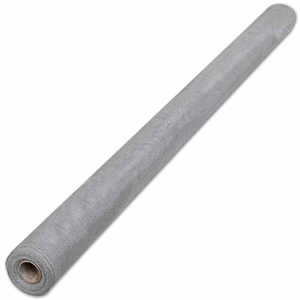 Aluminum Mesh Screen 39.4x196.9 Inches Silver W718383