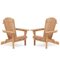 Solid Cedar Wood Folding Adirondack Chair Set of 2 Z9374