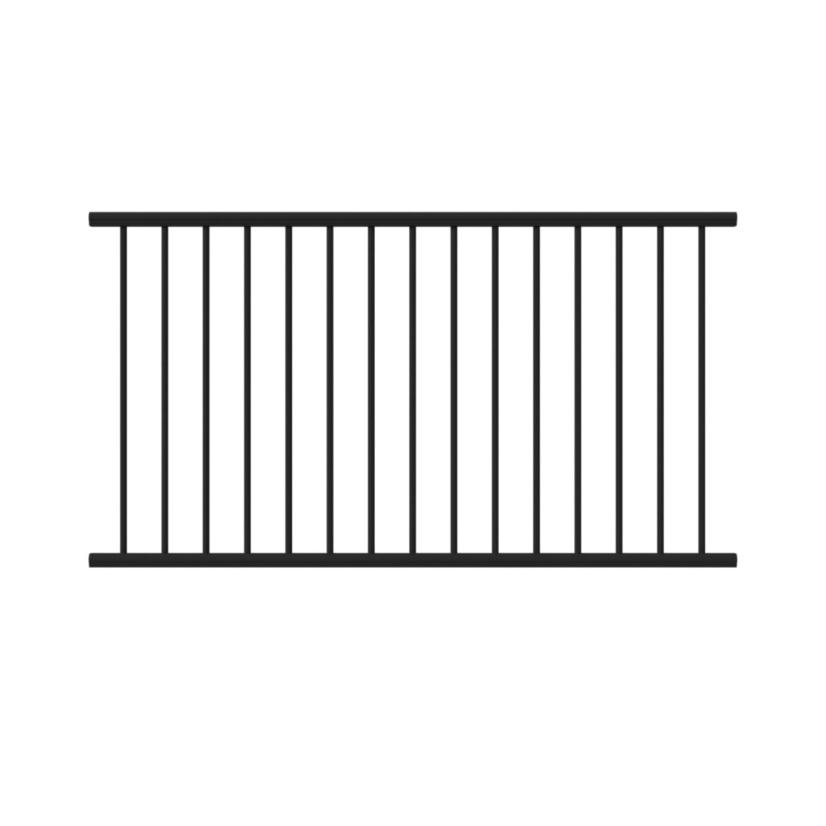 Aluminum Textured Black Line Rail Kit H168