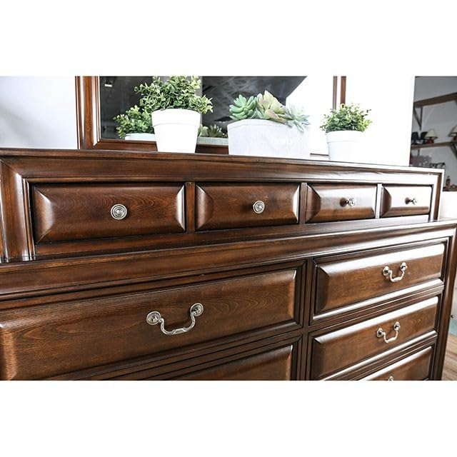 California King Size Storage Bed Frame in Brown Cherry W8123