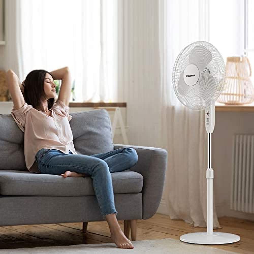 16" Adjustable Oscillating Pedestal Fan with Remote P281078