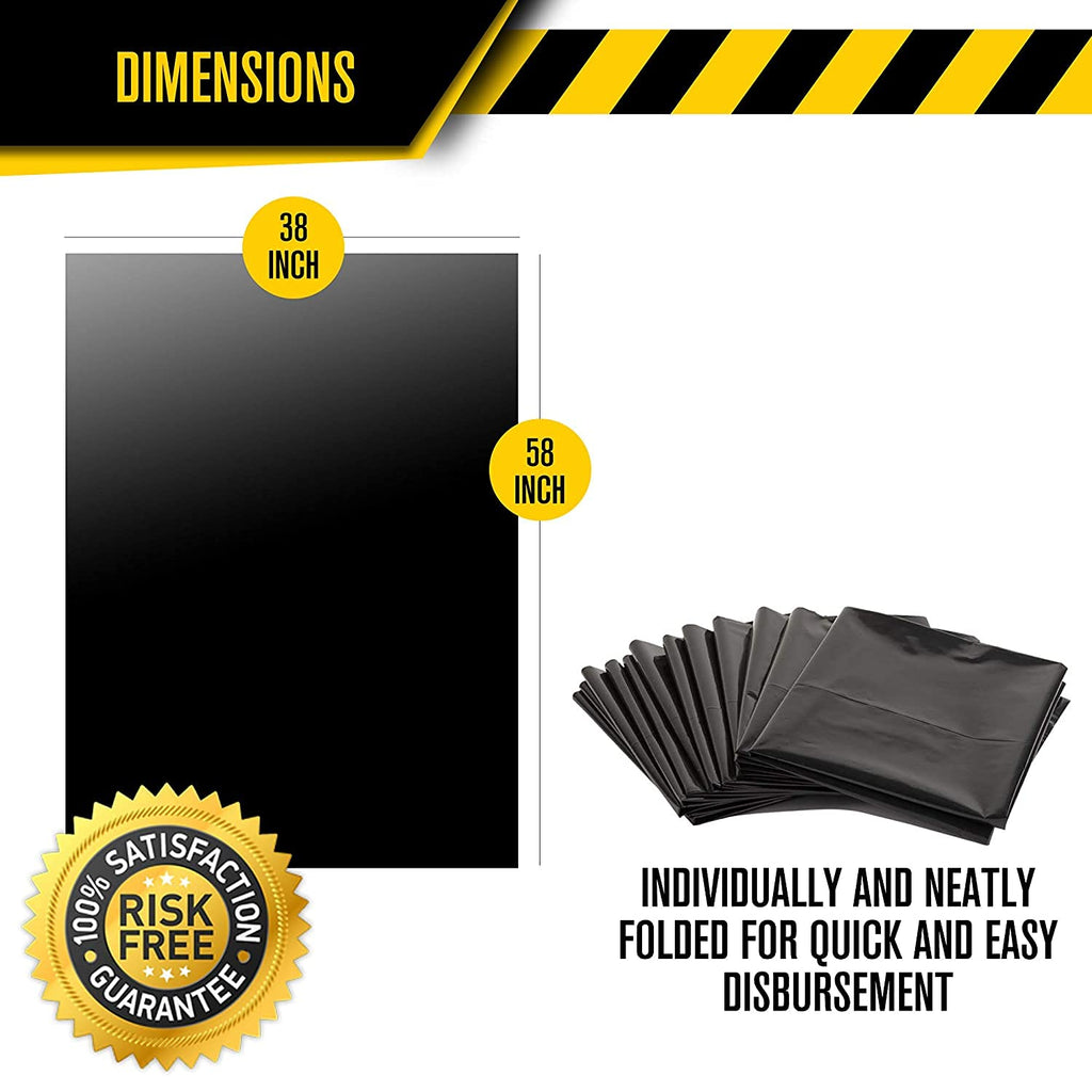 55-60 Gallon Heavy Duty Black Drum Liners 50 Bags 2 Mil W493