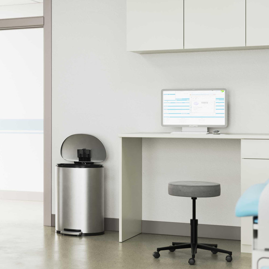 50L Stainless Steel Step Trash Can with Odor Filter and Removable Bucket X35231