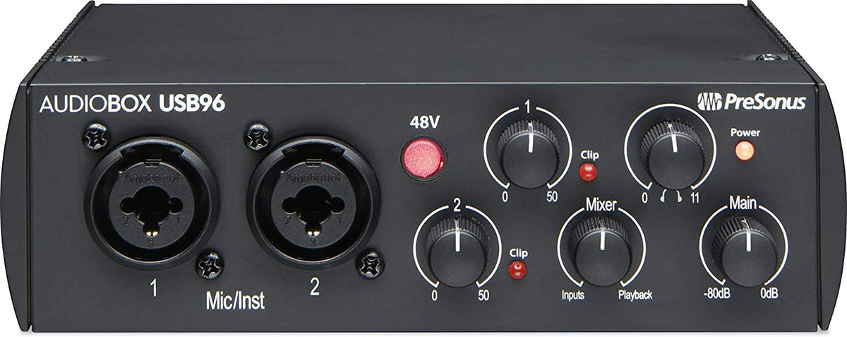 USB Audio MIDI Interface Recording Bundle with Condenser Microphone and Headphones B5375