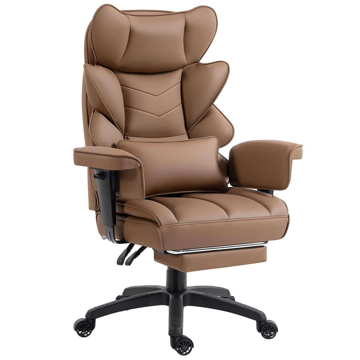 Brown Ergonomic Office Chair with Footrest B396