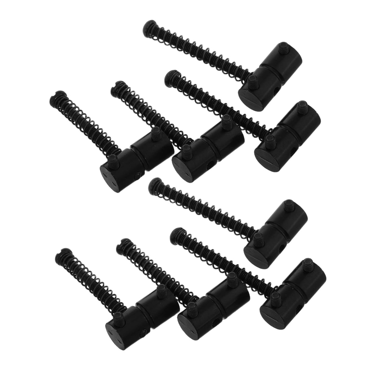 Metal Bass Guitar Bridge Saddles, 4-string, 2 Sets Black M5709