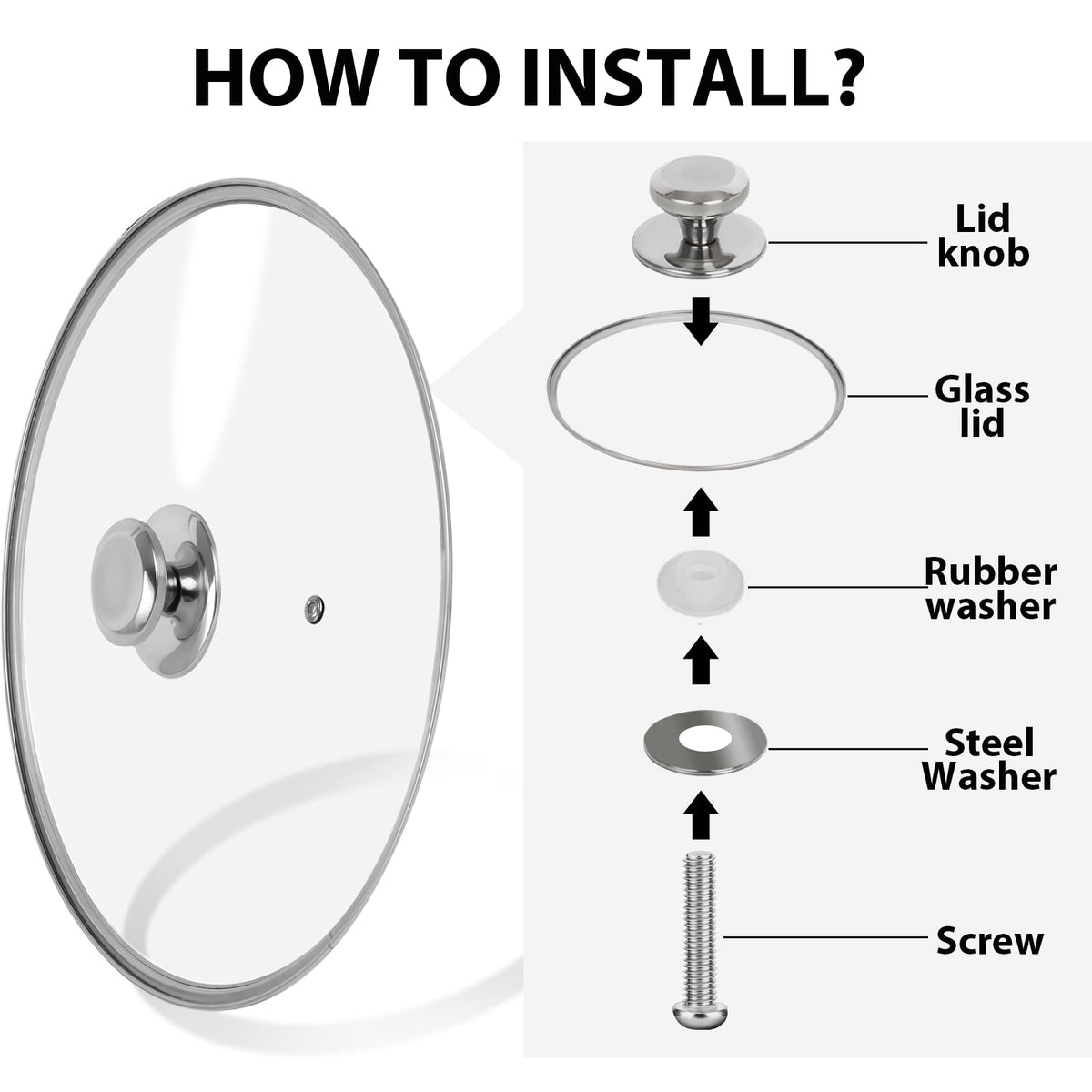 10.25 inch Tempered Glass Lid W58303