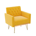 Velvet Tufted Accent Chair with Metal Legs E884812
