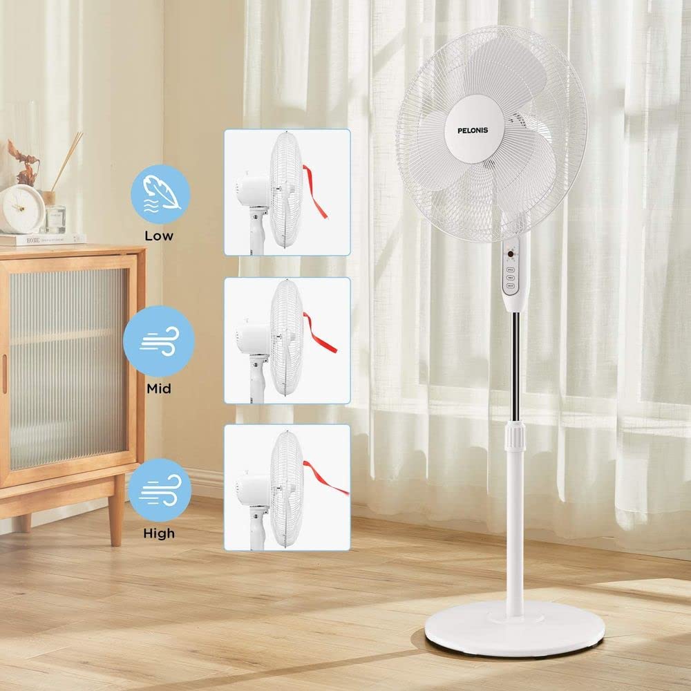 16" Adjustable Oscillating Pedestal Fan with Remote P281078