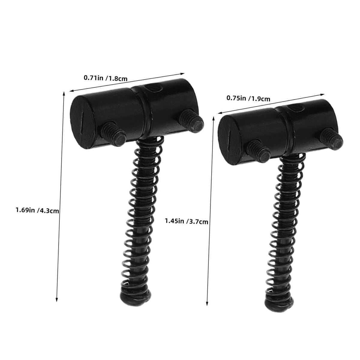 Metal Bass Guitar Bridge Saddles, 4-string, 2 Sets Black M5709
