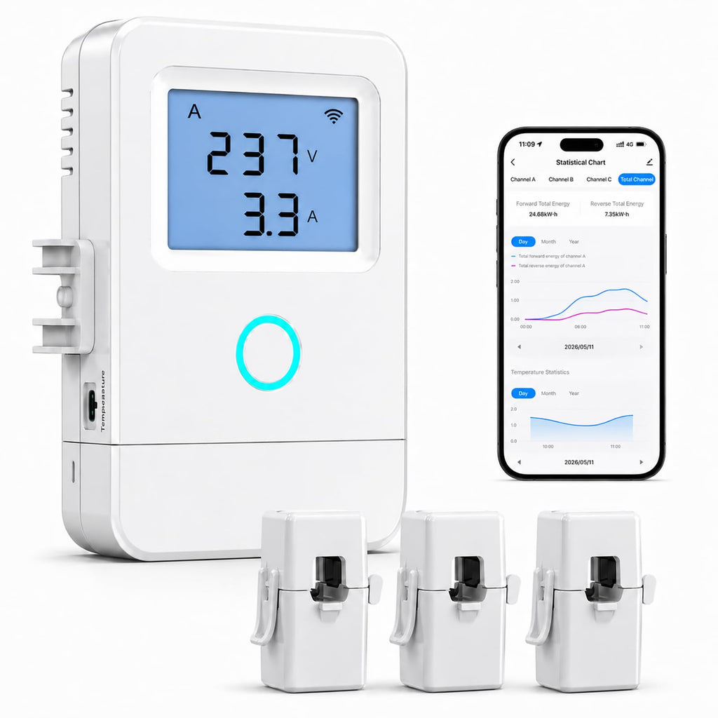 WiFi Home Energy Monitor with 3 80A CT Clamps H1325