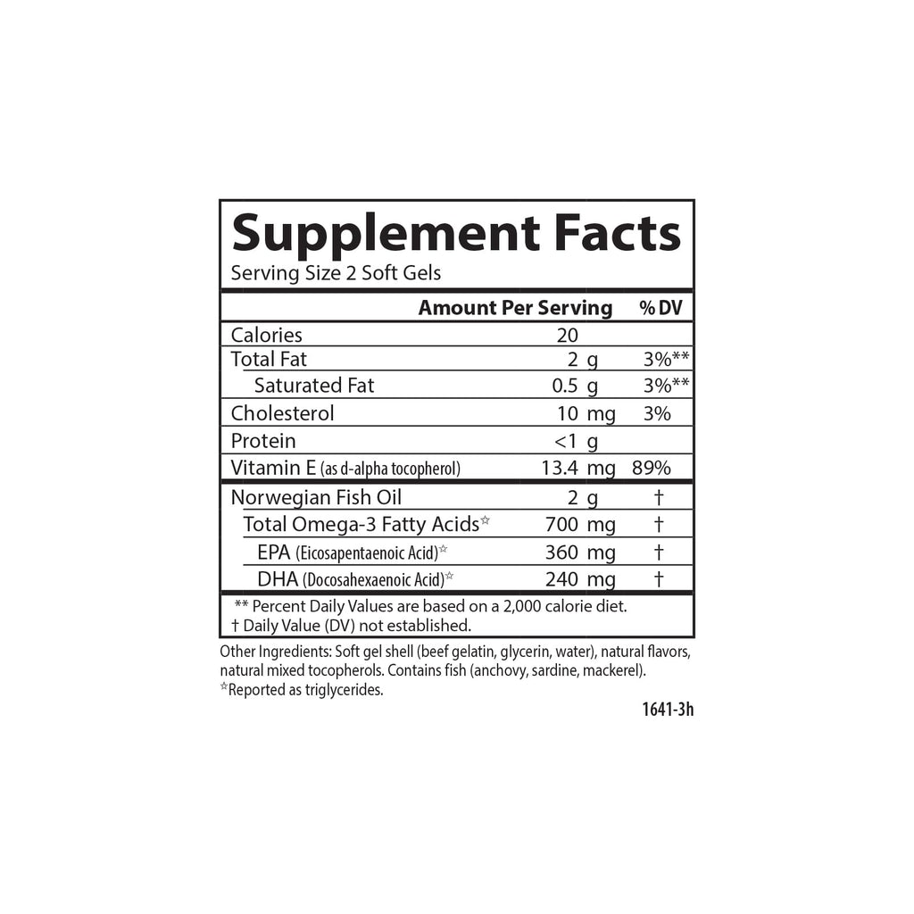 Fish Oil 700 mg Omega-3s Orange 120 Softgels T3981