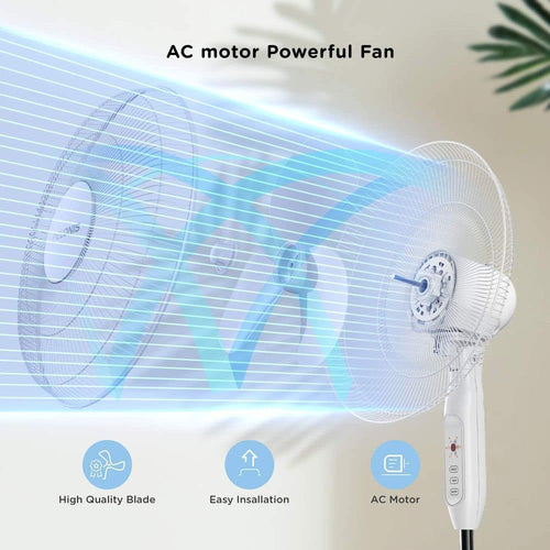 16" Adjustable Oscillating Pedestal Fan with Remote P281078