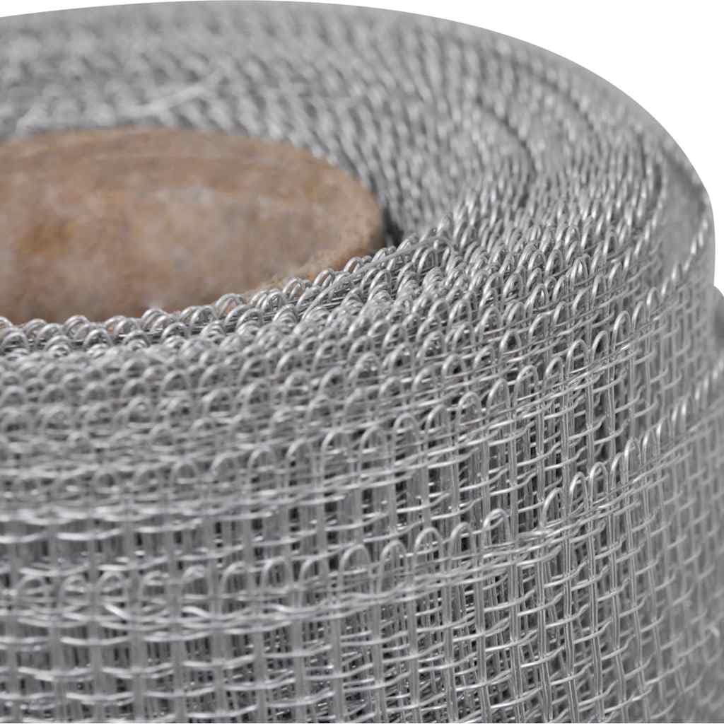 Aluminum Mesh Screen 39.4x196.9 Inches Silver W718383