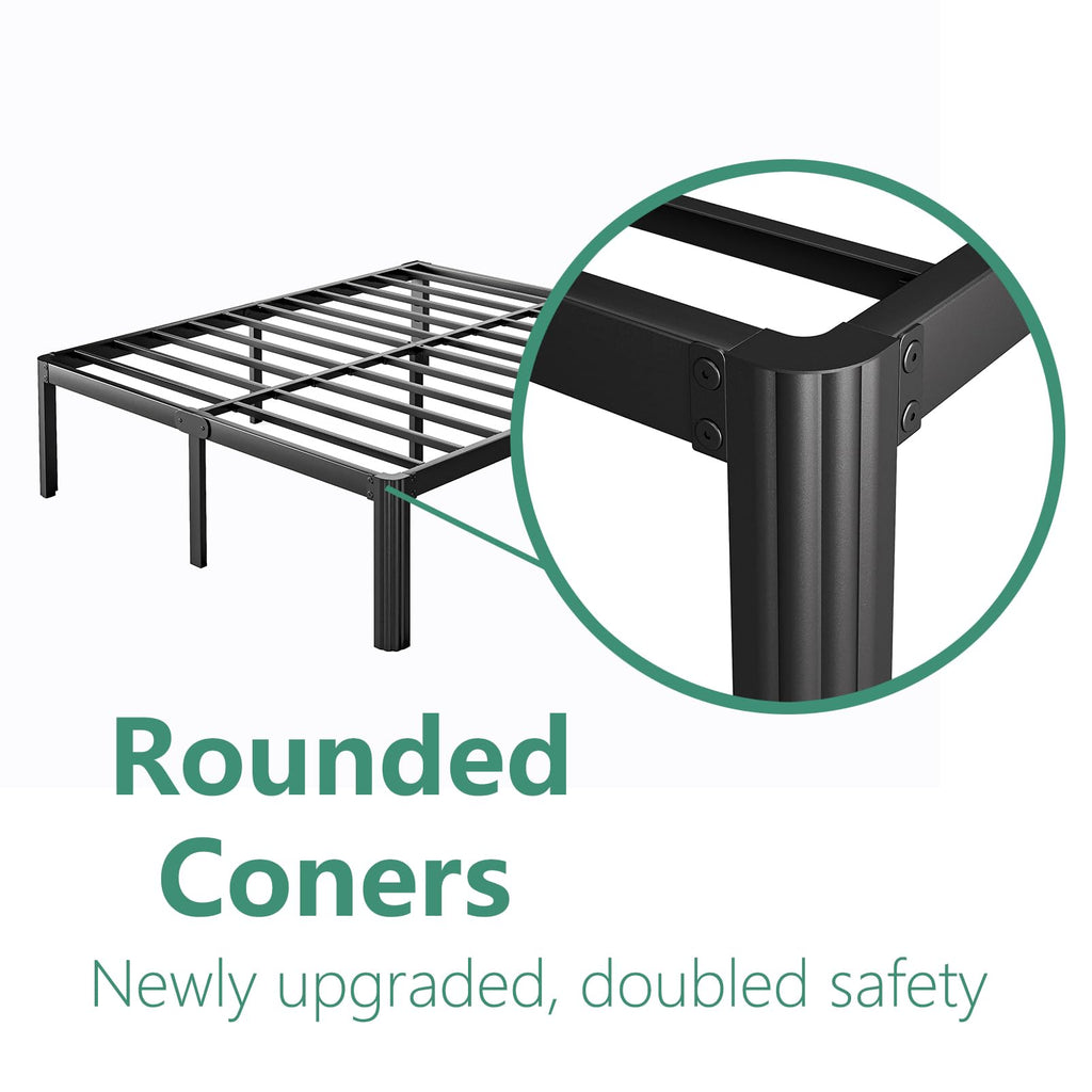 18 Inch Metal Bed Frame Queen Size Black M364783