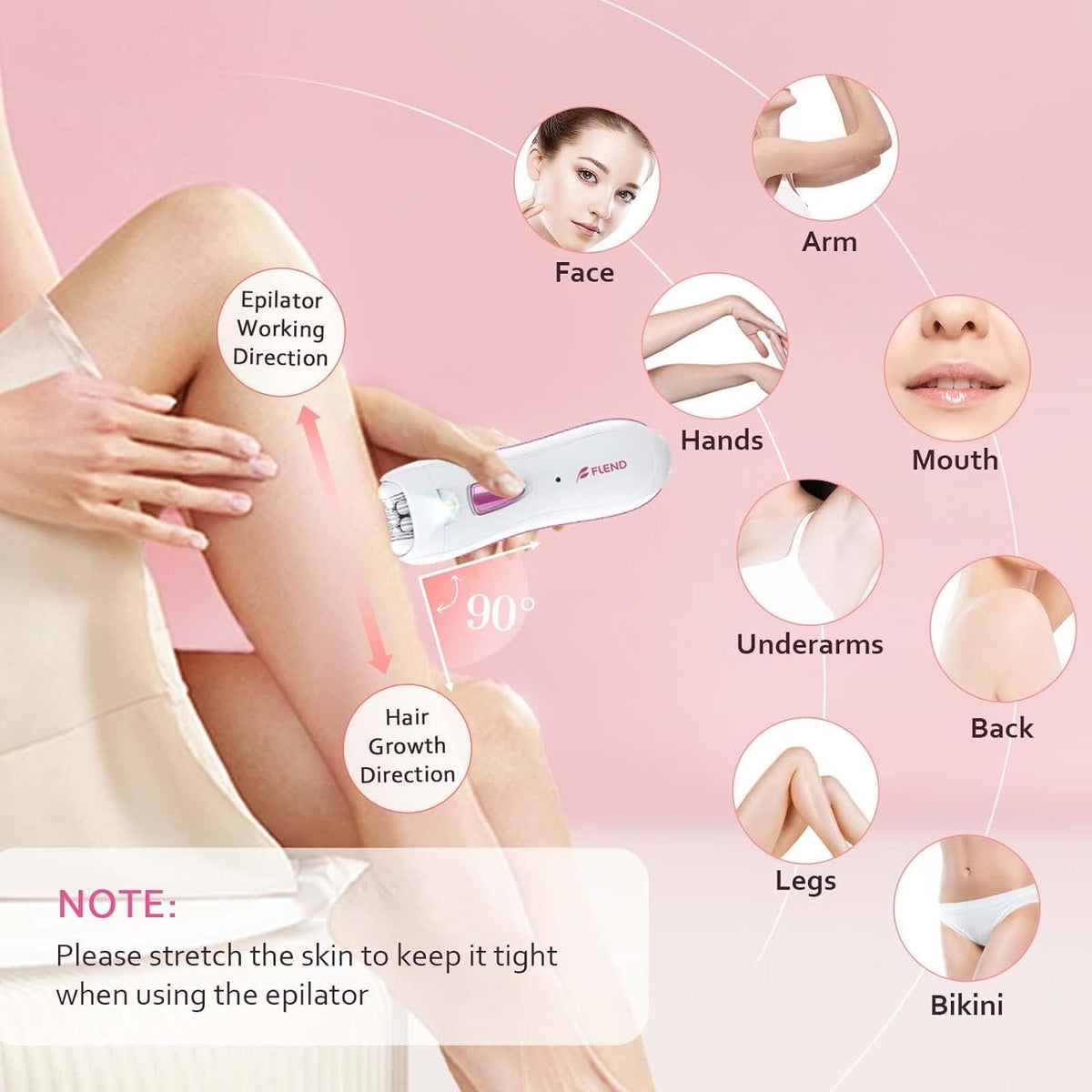 Epilator for Women Face Legs Bikini K8955