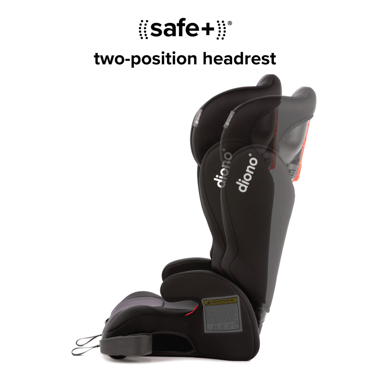 2-in-1 Belt Positioning Booster Seat, Black G4114