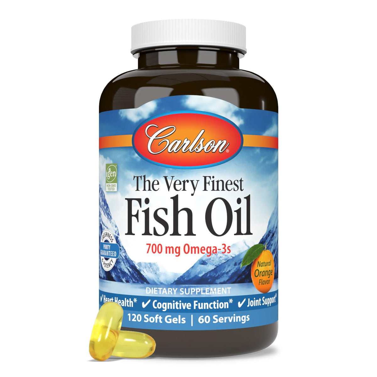 Fish Oil 700 mg Omega-3s Orange 120 Softgels T3981