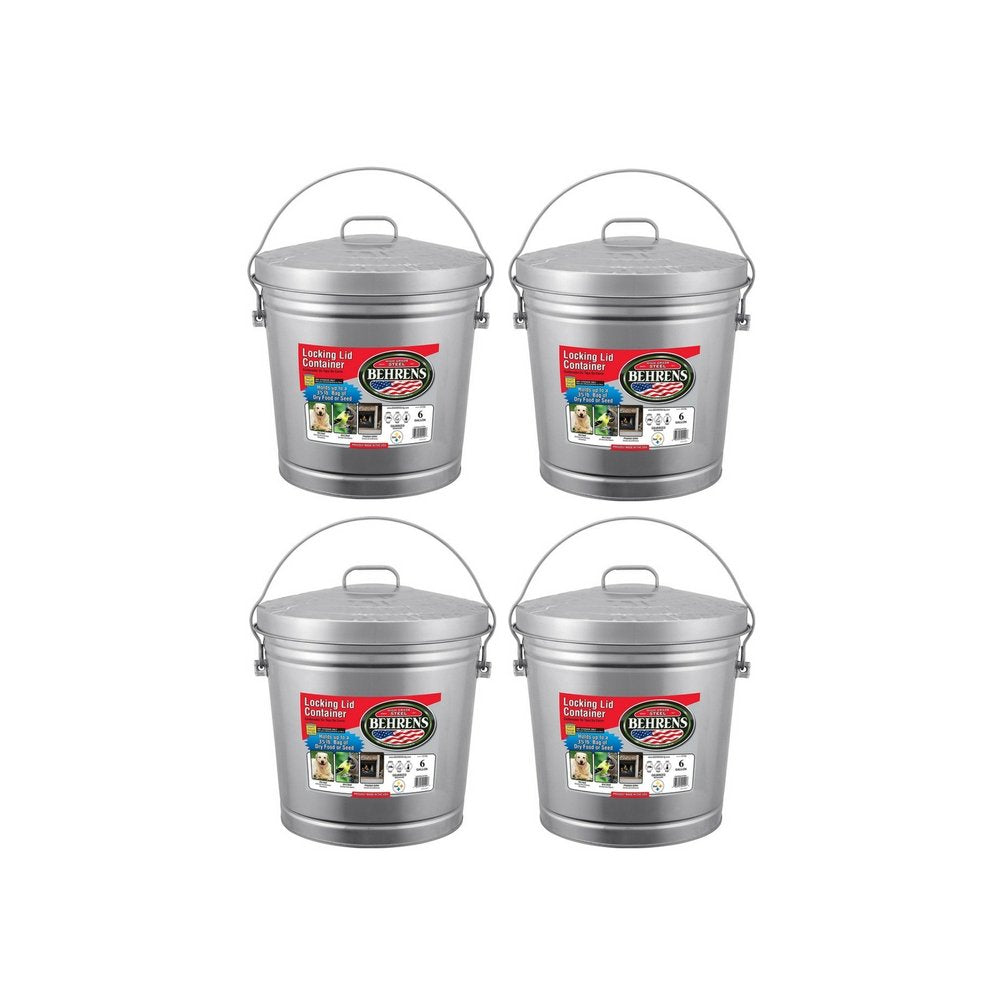 6-Gallon Locking Lid Can 4 Pack Y2546