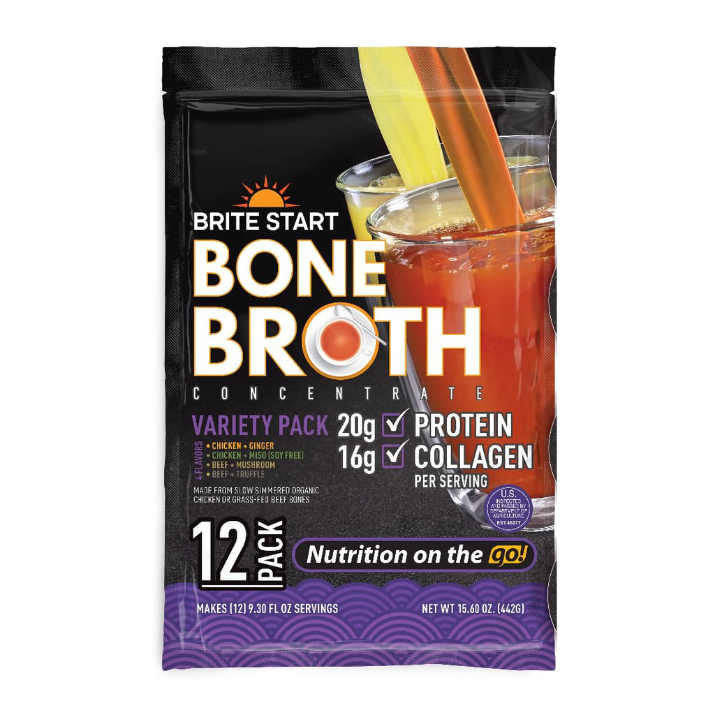 Bone Broth Variety Pack, 4 Flavors, 12 Count N49436