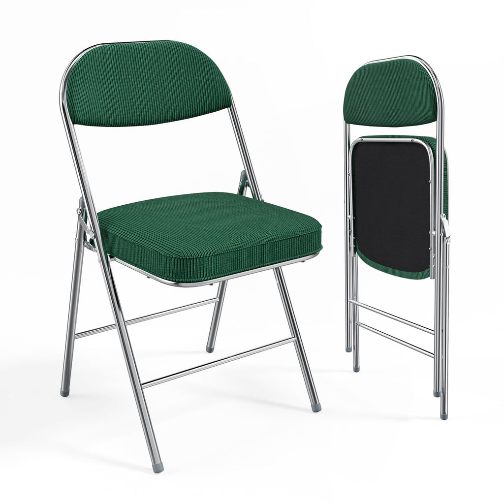 2 Pack Olive Green Folding Chairs with Padded Seat R61237