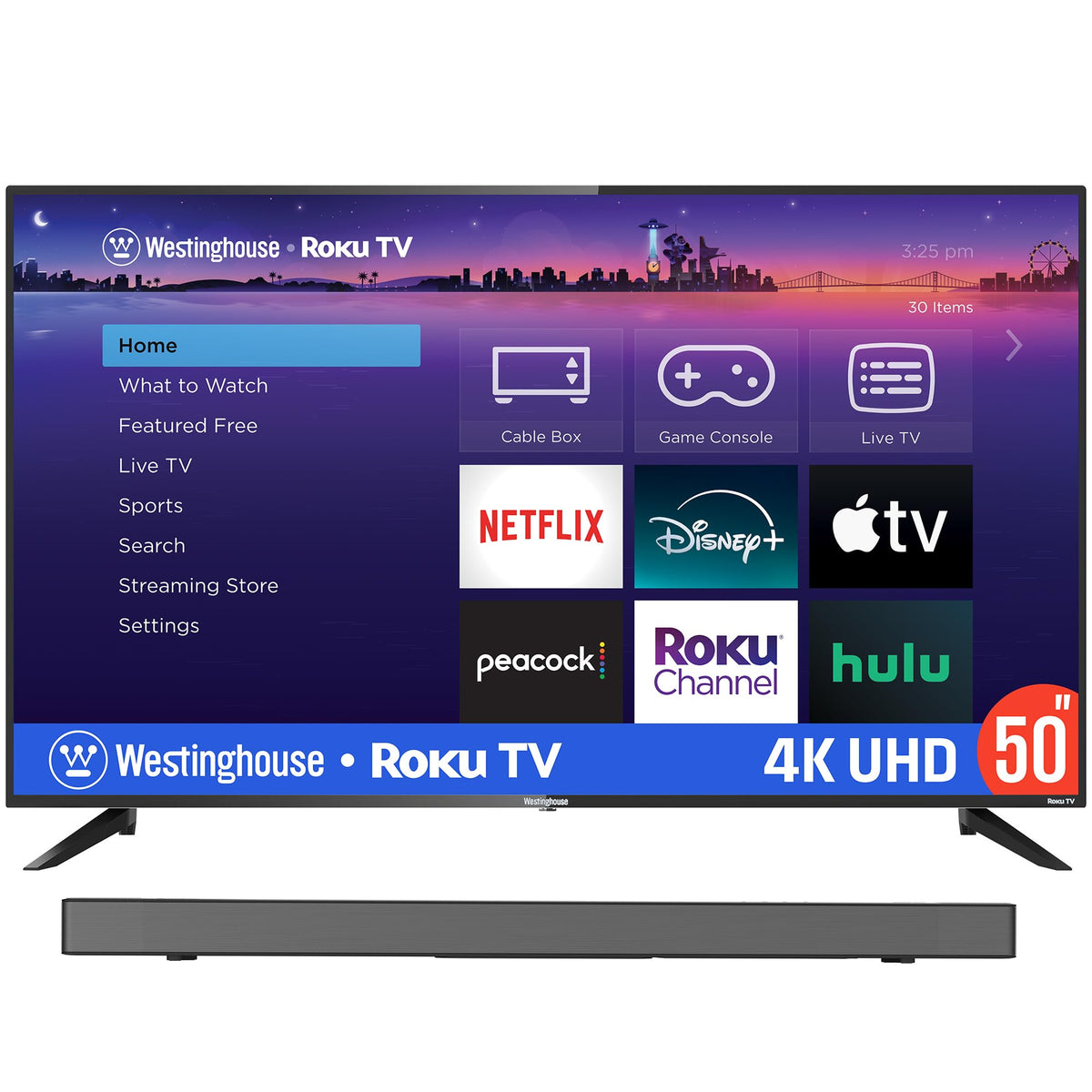4K 50 Inch TV and 3.1.2 Sound Bar R467