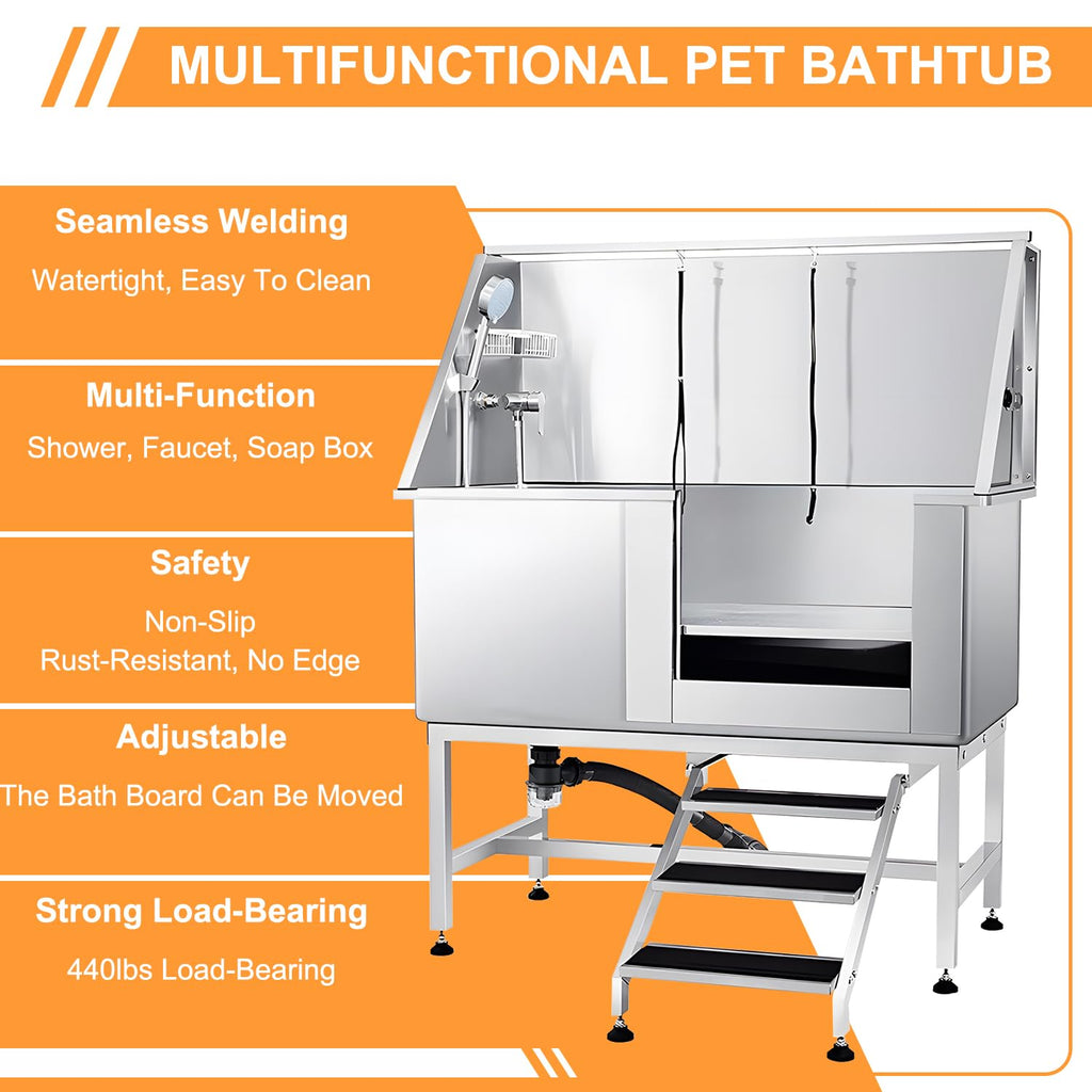 Stainless Steel Dog Grooming Tub P118456