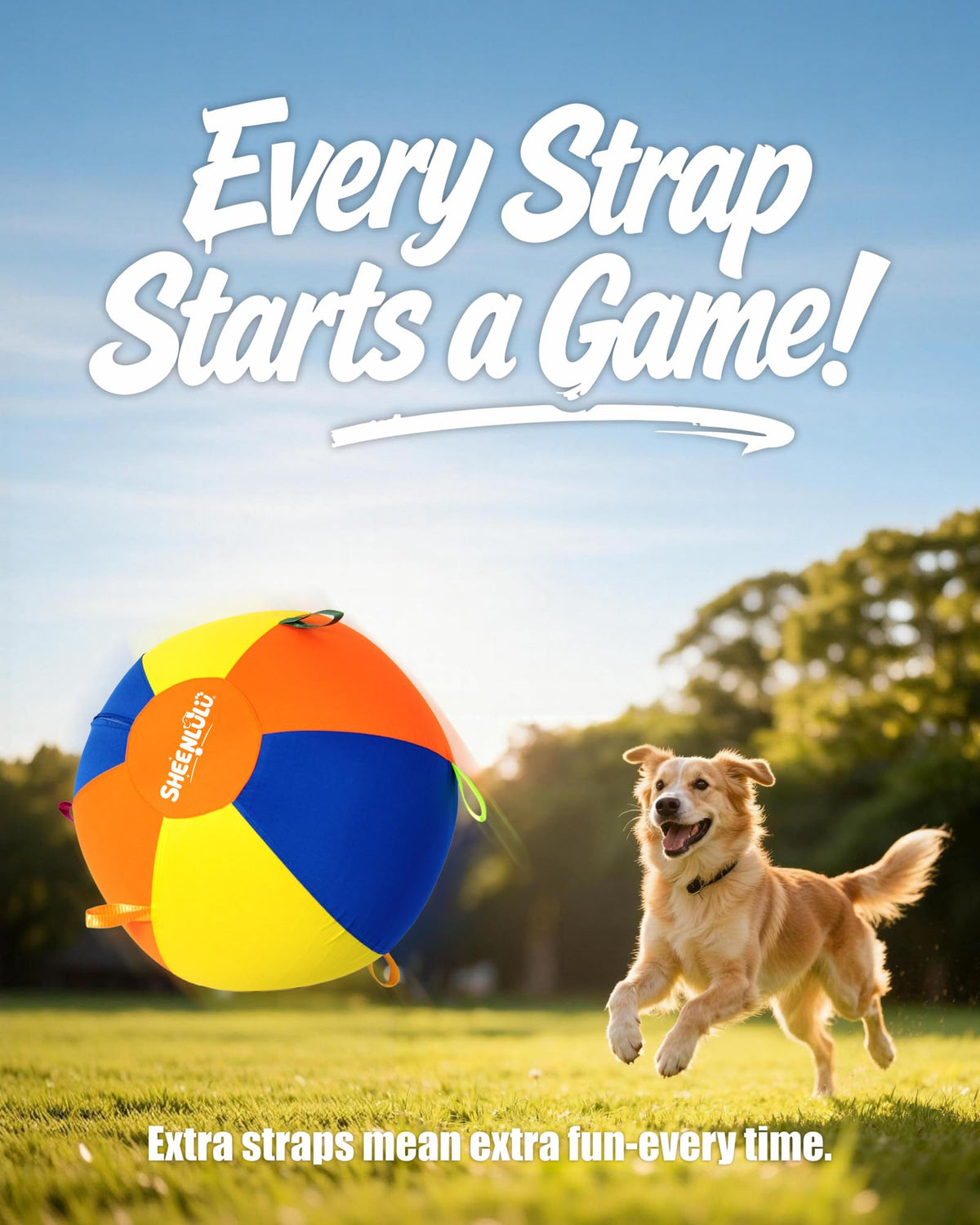 22" Dog Herding Ball with Straps G730514