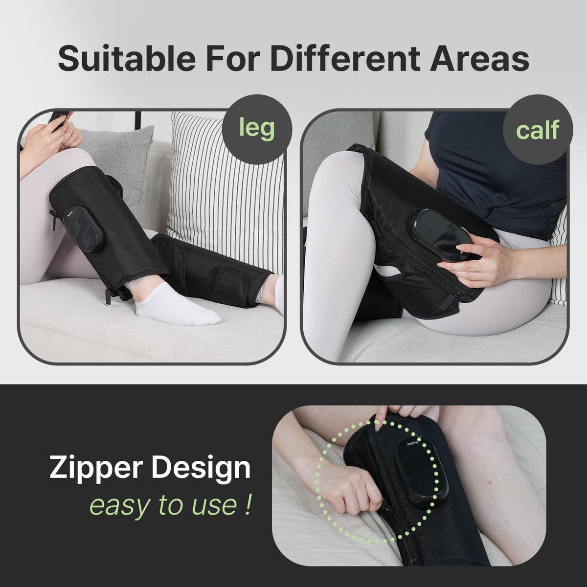 Heated Air Compression Cordless Leg Massager with Extension (Pair) U433422