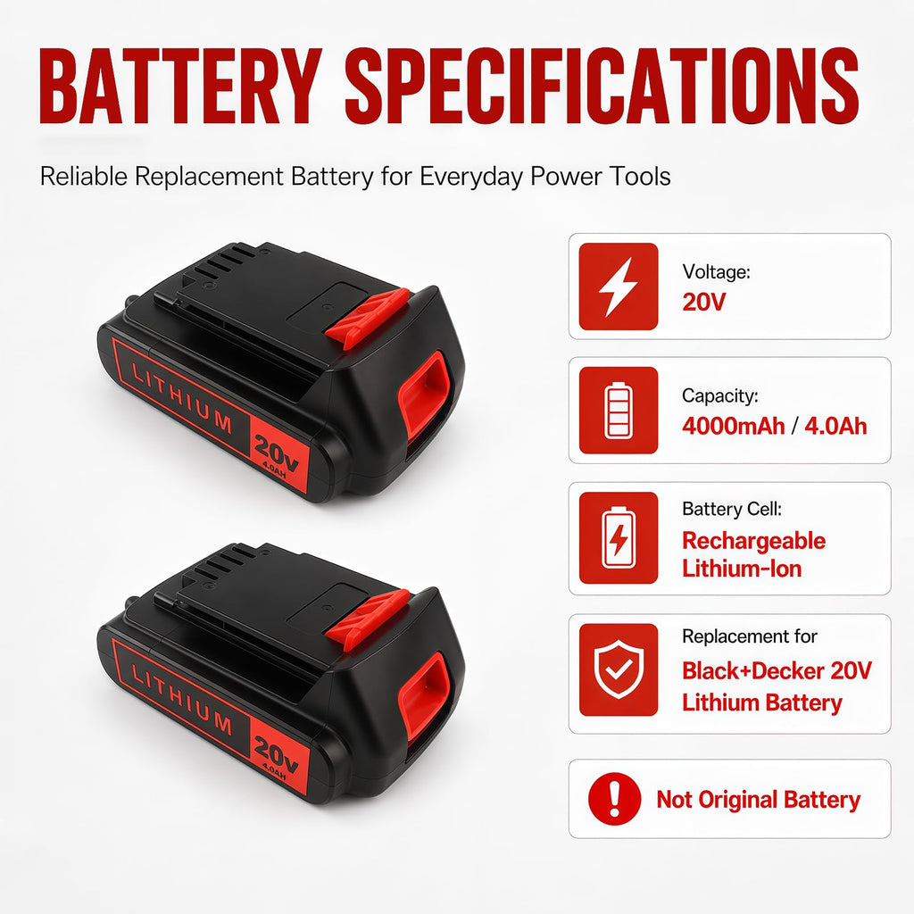 20V 4.0Ah Lithium Battery 2-Pack W54048