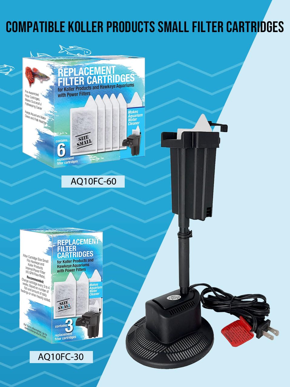 3-Gallon Aquarium with LED Lighting and Power Filter D828