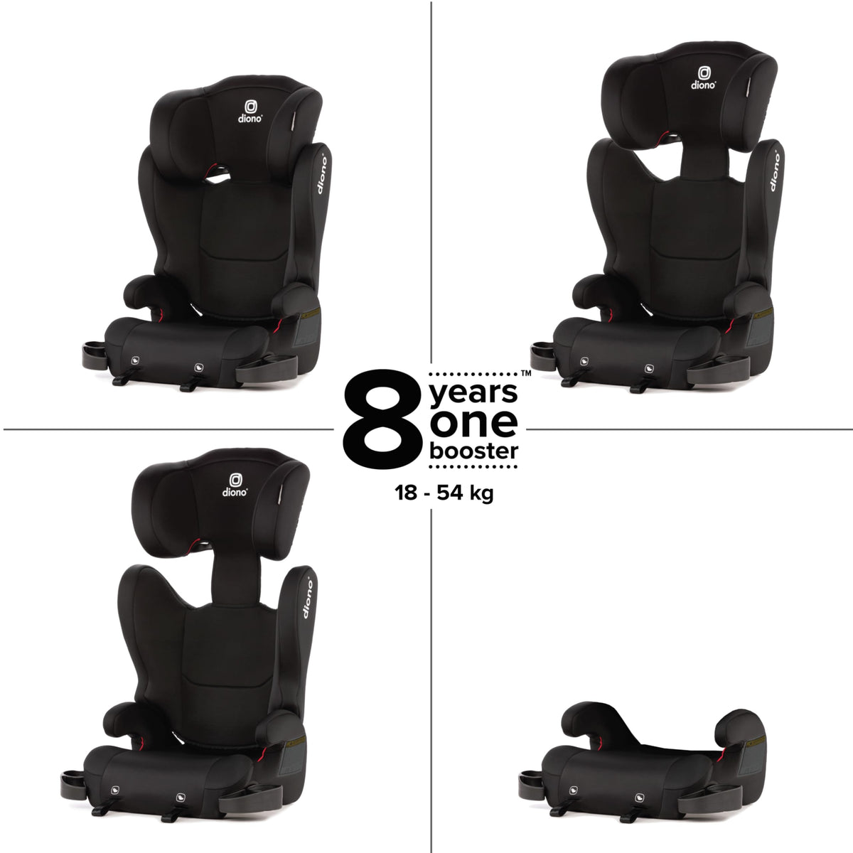 2-in-1 Belt Positioning Booster Seat, Black G4114