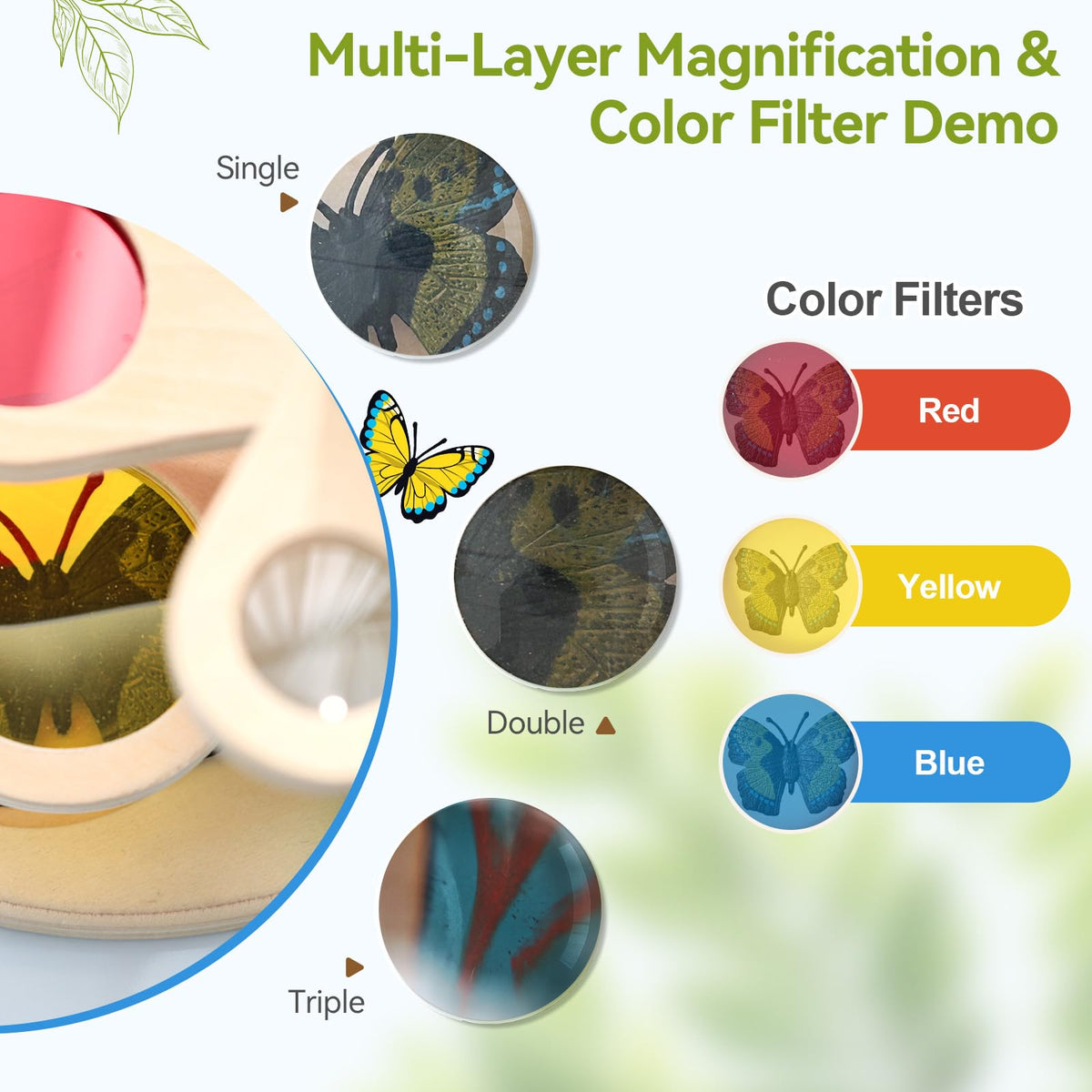 Insect Observation Kit with Tweezers, Petri Dish and 6 Insect Models Q585