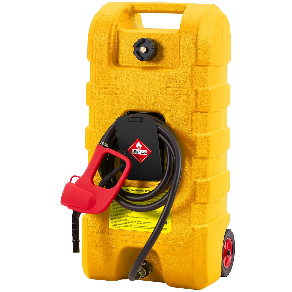 15 Gallon Portable Gas Tank with Caster and 10Ft Hose A831326