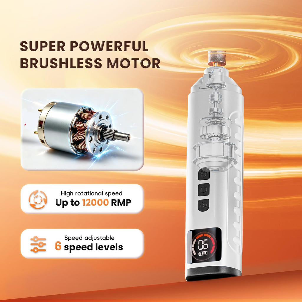 6-Speed Dog Nail Grinder with LED Light F90293