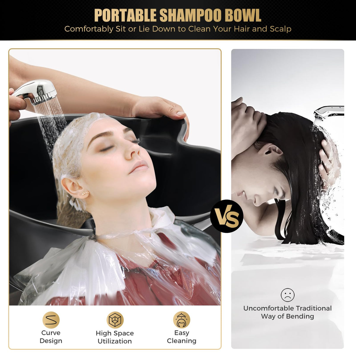 Portable Height Adjustable Shampoo Bowl N548790