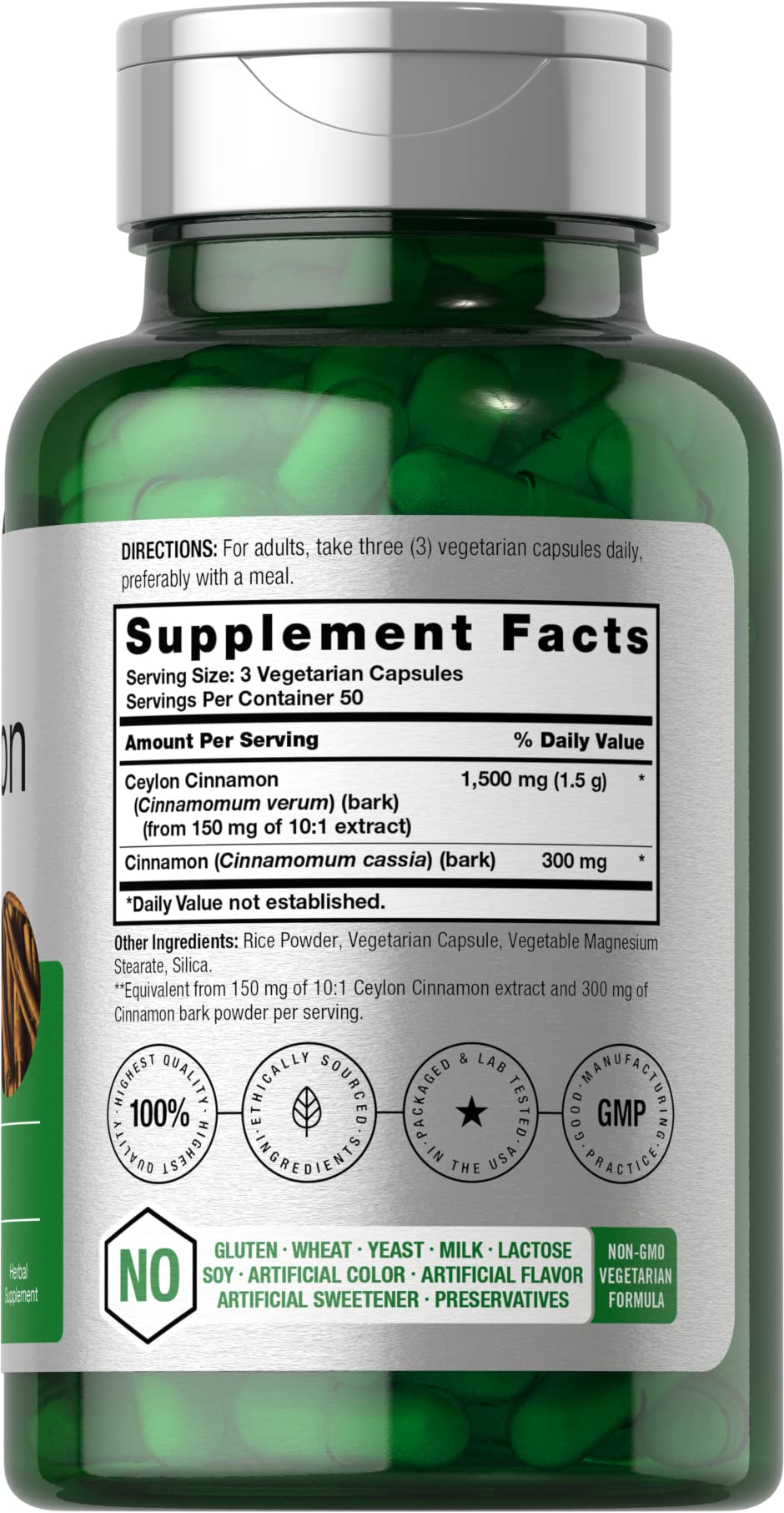 Cinnamon Capsules 150 Count I243