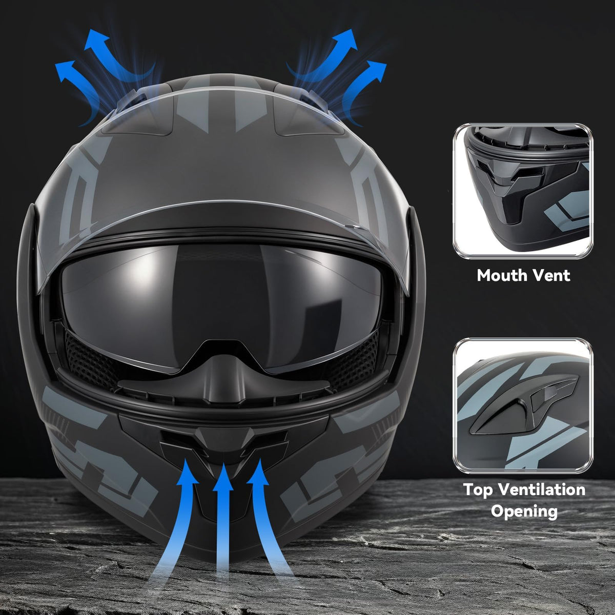 DOT Approved Modular Flip Up Motorcycle Helmet Y390701