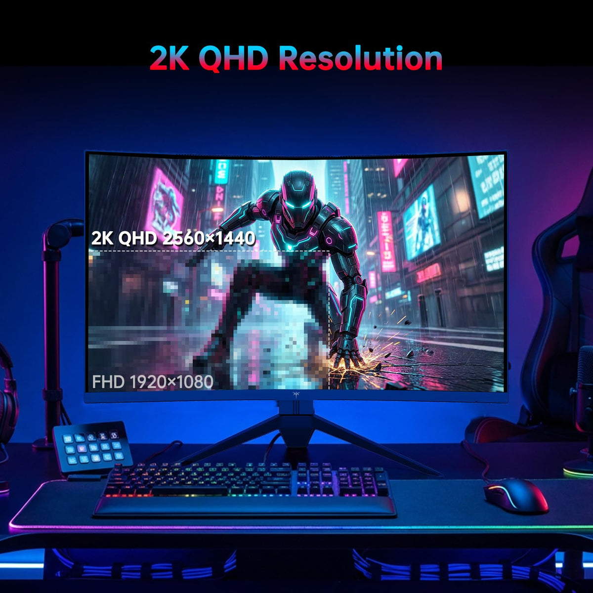 27 Inch 240Hz Curved 2K QHD Gaming Monitor I45049