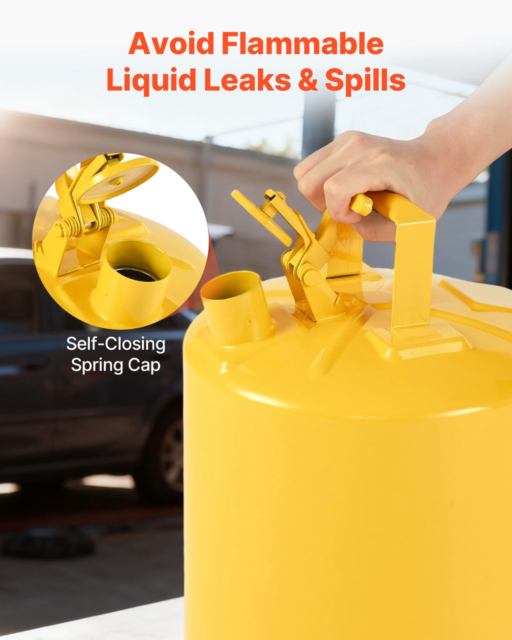 5 Gallon Type I Yellow Metal Container with Flame Arrester Q2786