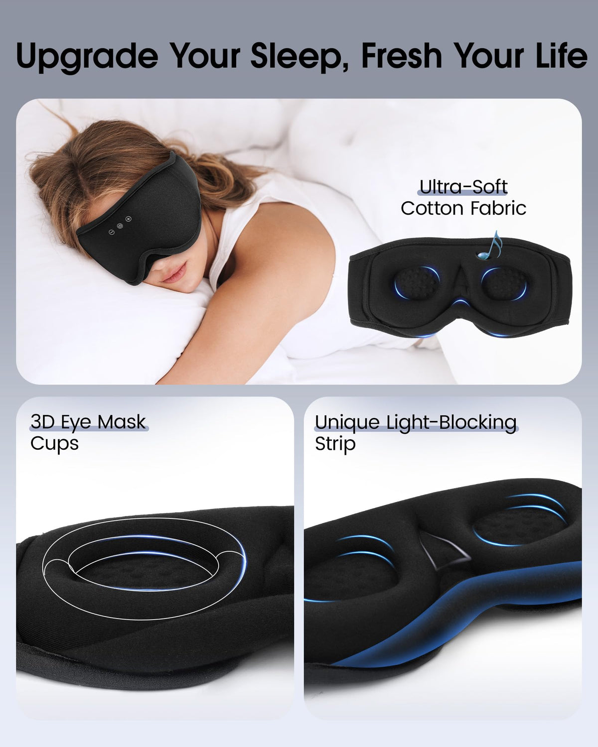 Sleep Mask Bluetooth Headphones P3040