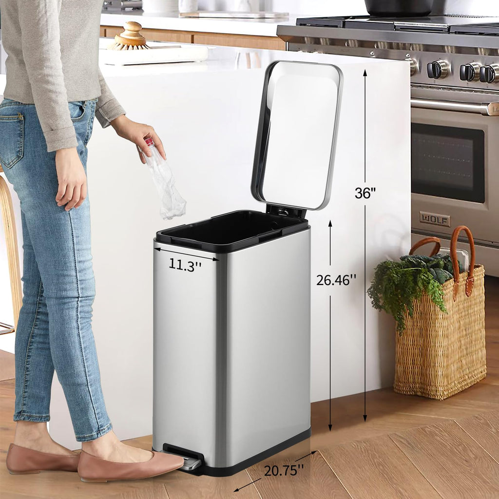 Stainless Steel Step Trash Can 13.2 Gallon G37160