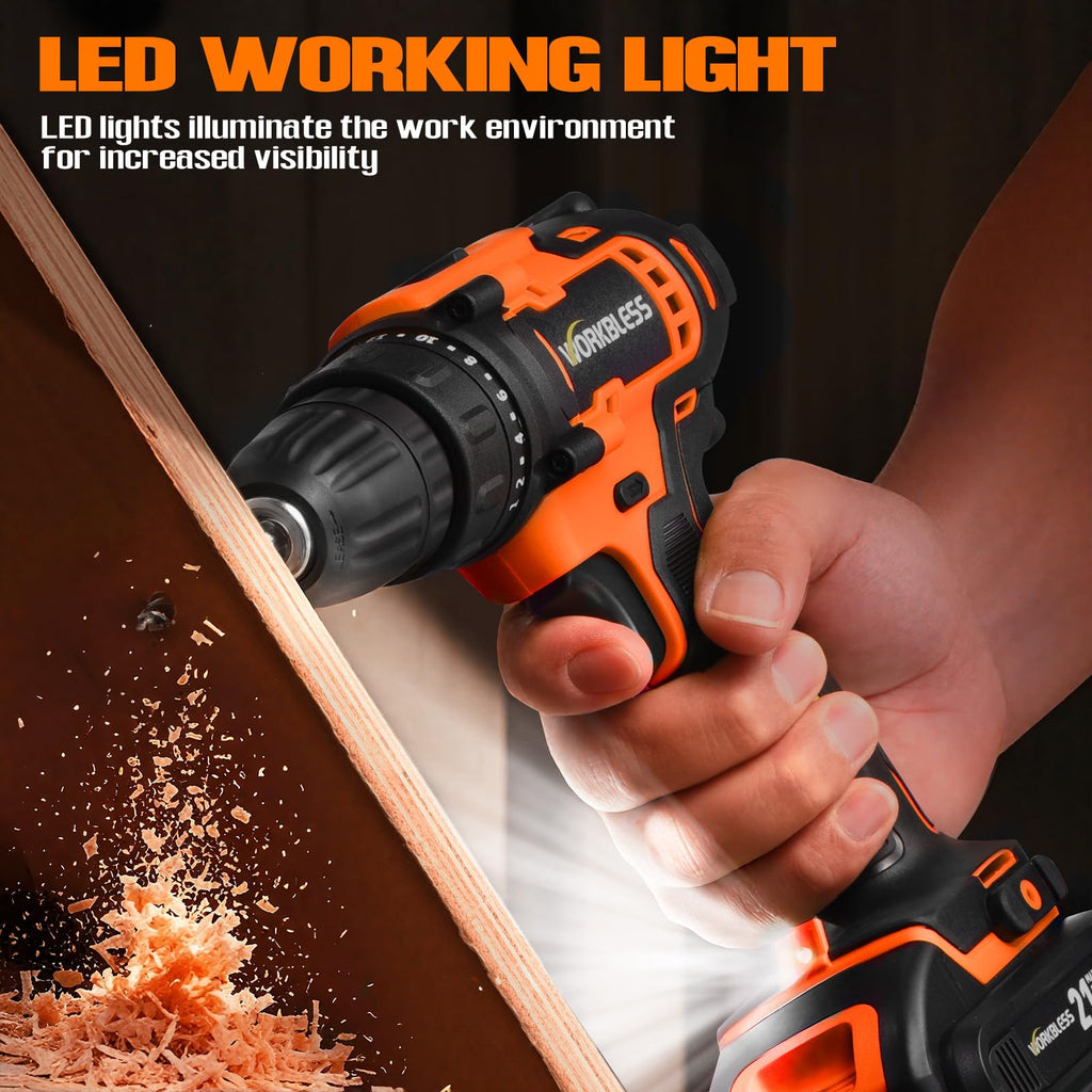 21V Cordless Drill Set with Battery Charger Y205878