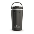 16 oz Black Stainless Steel Insulated Coffee Cup with Lid and Handle Q374